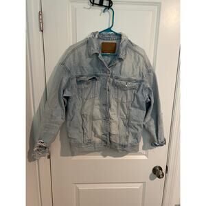 American Eagle Heavily Distressed Denim Jacket – Size Small